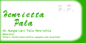 henrietta pala business card